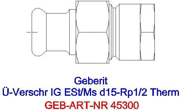 GE Mapress Therm Übergangsverschr. mit IG d15-Rp1/2_45300_A
