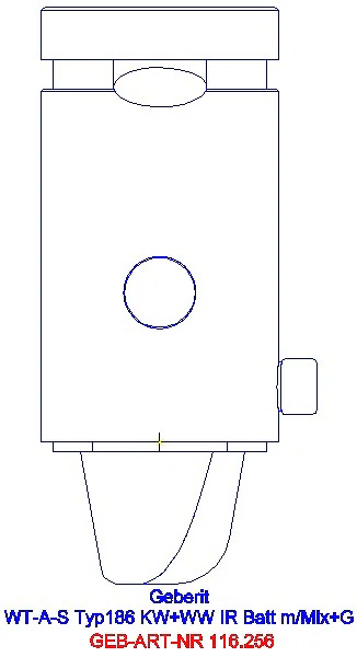 GE Waschtischarmatur Typ 186 Batteriebetrieb mit Mischer und Griff_116.256.21.1_A