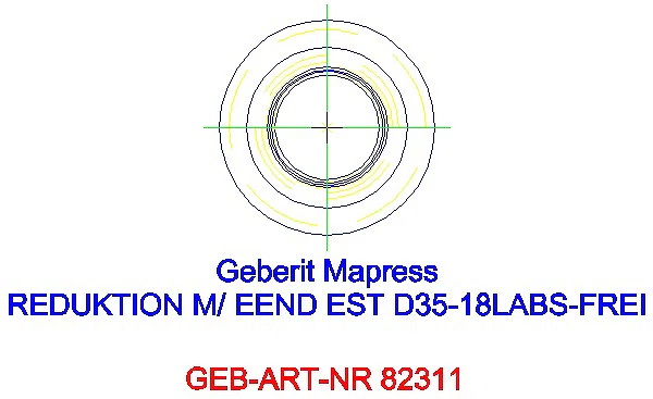 GE Mapress Edelstahl Reduktion mit Einschubende (LABS-frei) d35-18_82311_A