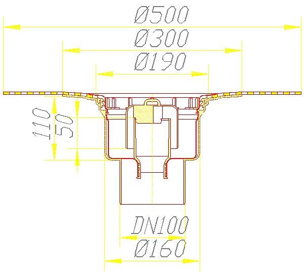 DALLMER Ablaufgehäuse 61 HT DallBit, PP-NIRO, DN 100