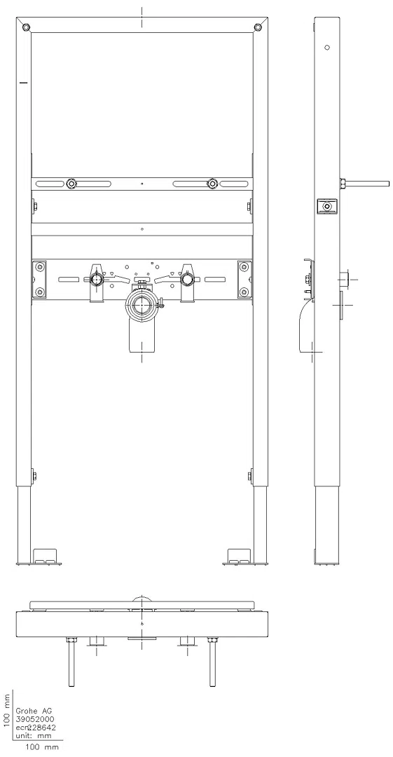 GROHE Waschtisch-Element Rapid SL 39052 1,13m Bauhöhe höhenverstellbar