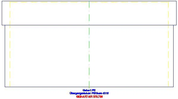 GE PE Übergangsstutzen auf Guss d315/326_372.738.16.1_L