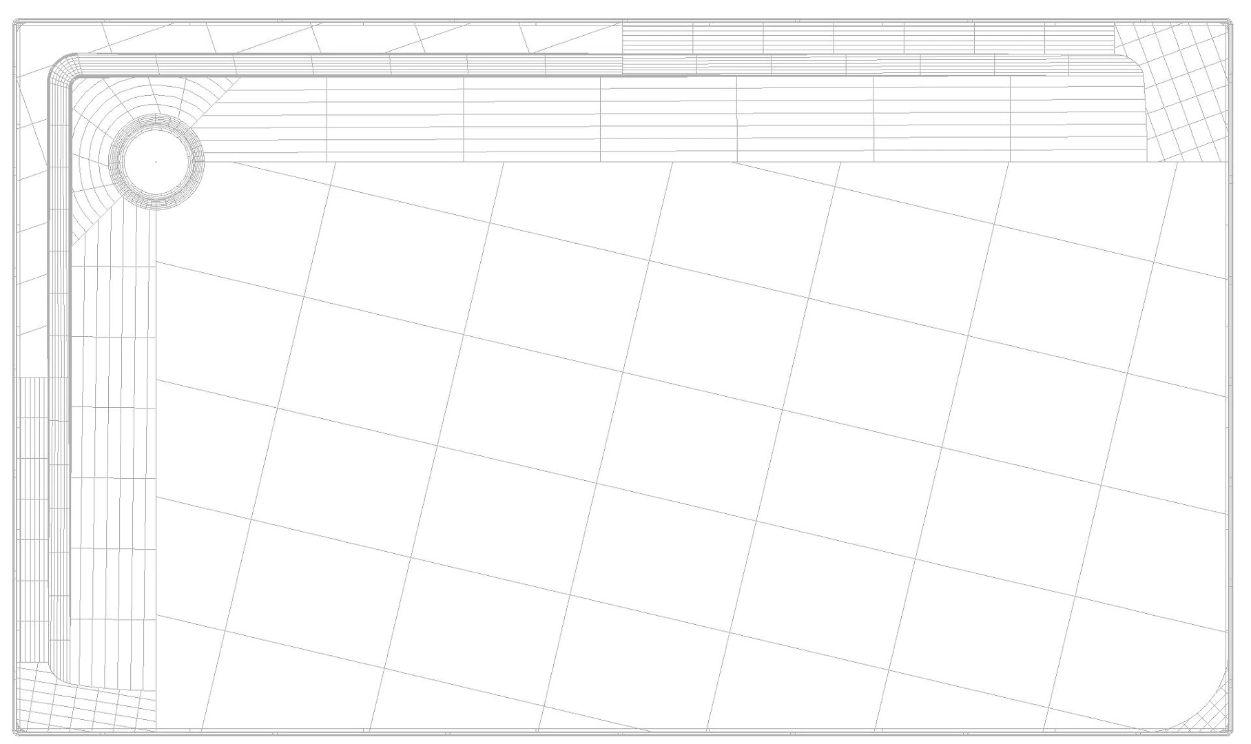 KALDEWEI SUPERPLAN mit Wannenträger Duschfläche, 1000x1700x32 mm, Modell-Nr: 1863-2