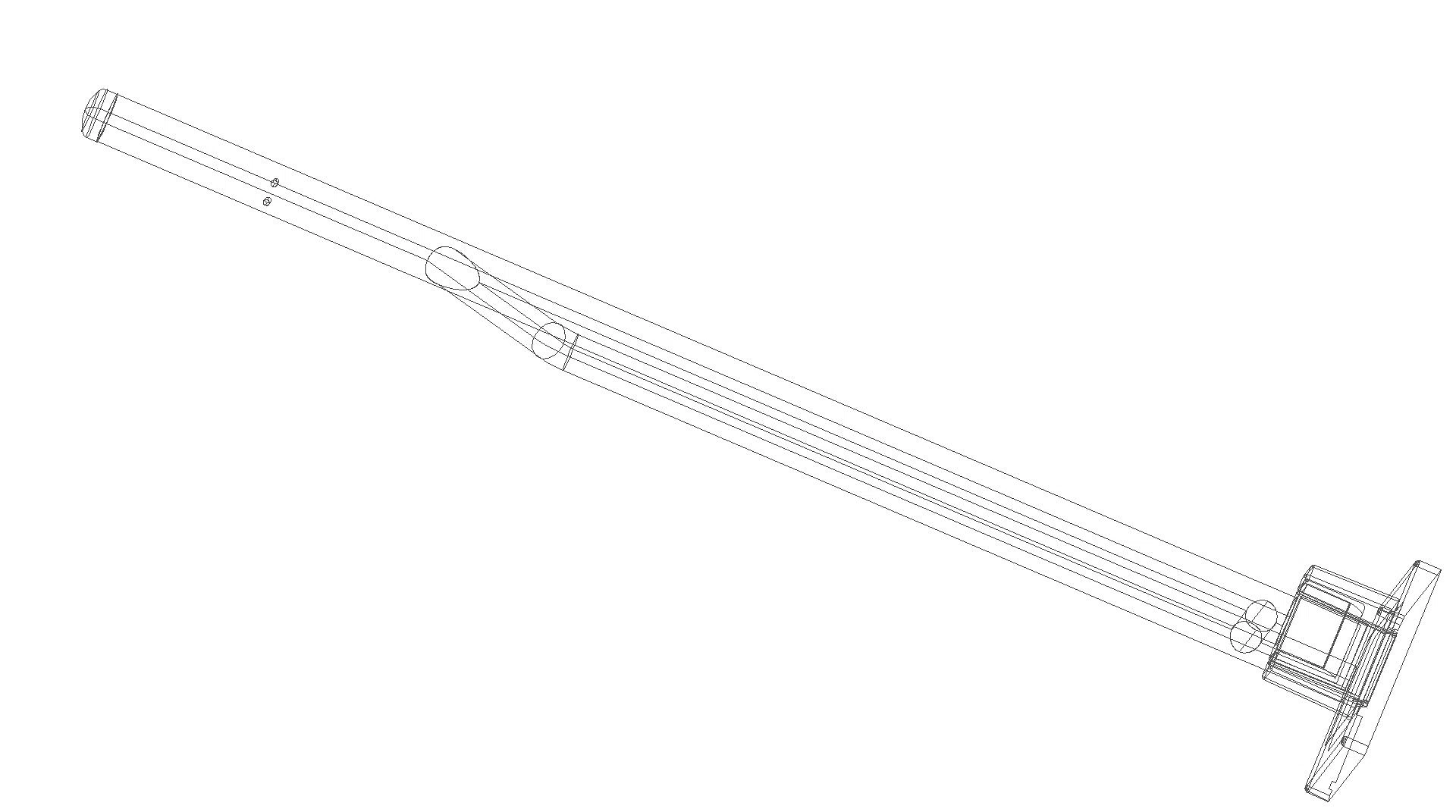 HEWI SK-Griff Duo, L:900mm, Kst., reinweiß, Oberholm farbig anthrazgr