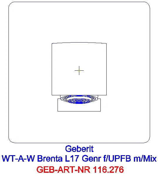 GE Waschtischarmatur Brenta Wandmontage mit UP-Funktion Genr. L 17cm mit Mischer_116.276.21.1_A