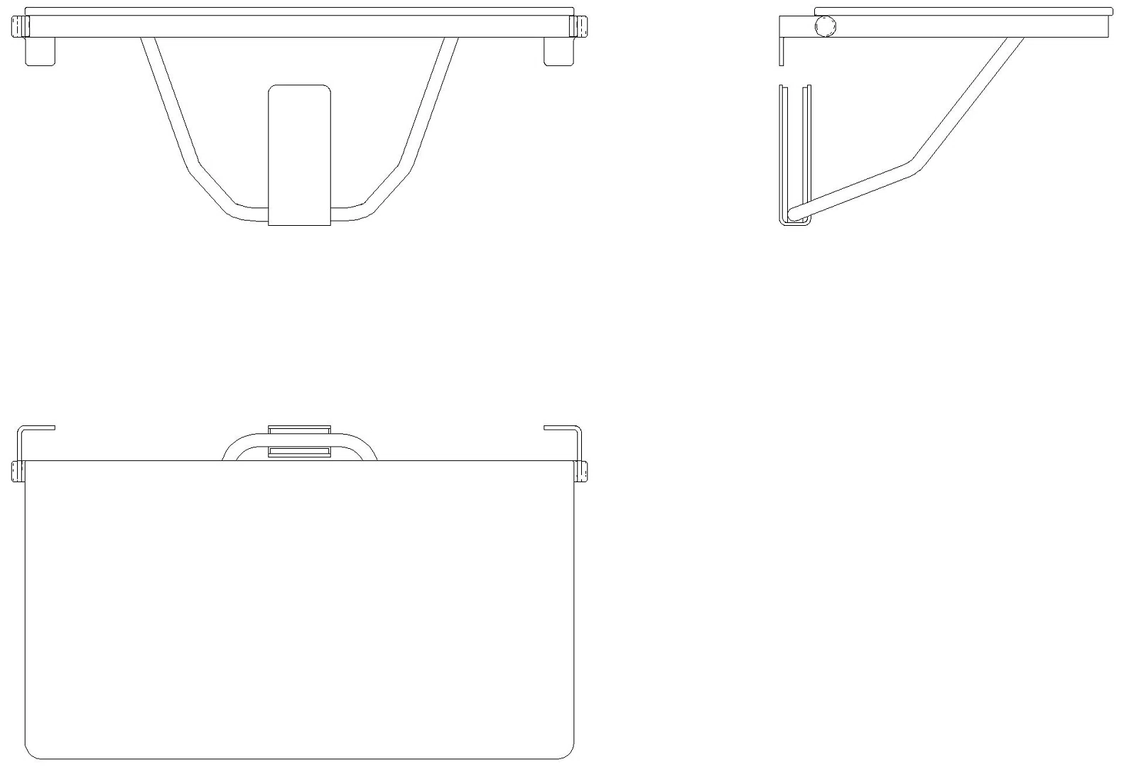HEWI DU-Klappsitz,re-eckig(USA)Sys 900, chrom,B:26 inch,T:15 3/4 inch