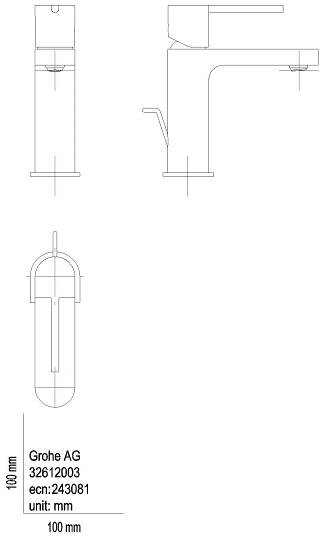 GROHE EH-Waschtischbatterie Plus 32612_3 S-Size chrom