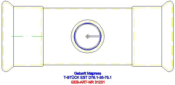 GE Mapress Edelstahl T-Stück reduziert d76,1-35-76,1_31231_G