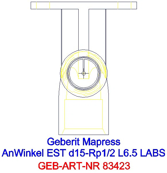 GE Mapress Edelstahl Anschlusswinkel 90Gr abgesetzt (LABS-frei) d15-Rp1/2_83423_G