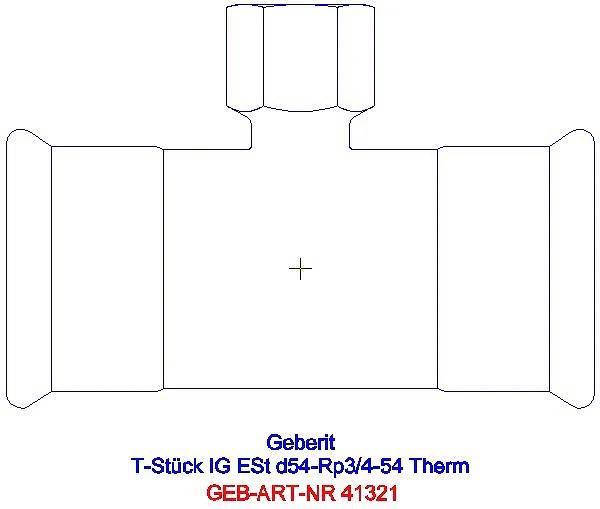 GE Mapress Therm T-Stück mit IG d54-Rp3/4-54_41321_A