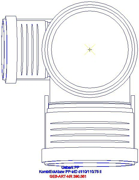 GE Silent-PP Kombiabzweig 87,5Gr links d110/110/75_390.561.14.1_G