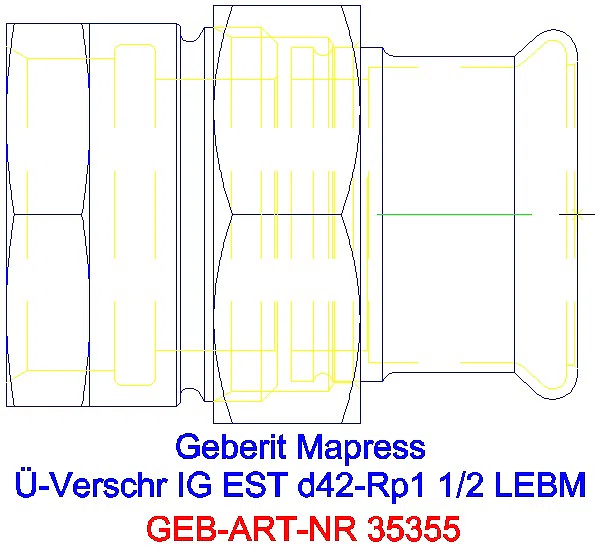 GE Mapress Edelstahl Übergangsverschr. mit IG ÜM aus ESt d42-Rp1 1/2_35355_G