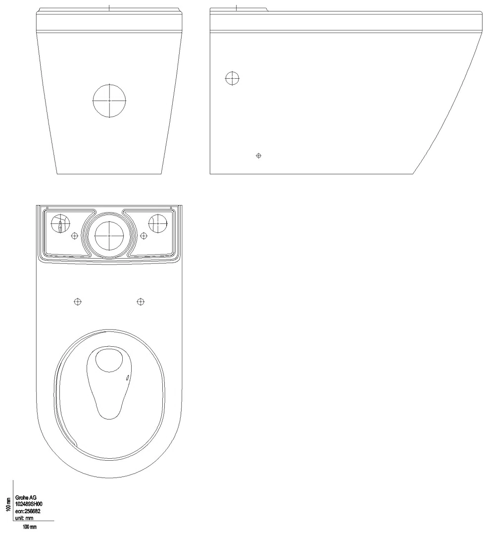 GROHE Stand-WC-Kombination Euro Keramik 102489 back to wall alpinweiß