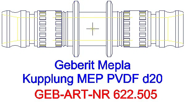 GE Mepla Kupplung PVDF d20_622.505.00.5_G