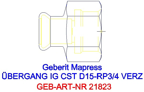 GE Mapress C-Stahl Übergang mit IG d15-Rp3/4 verzinkt_21823_G