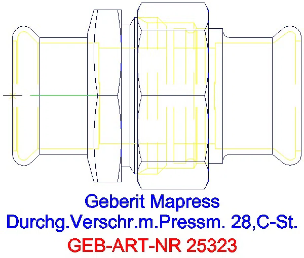 GE Mapress C-Stahl Verschraubung d28 verzinkt_25323_A