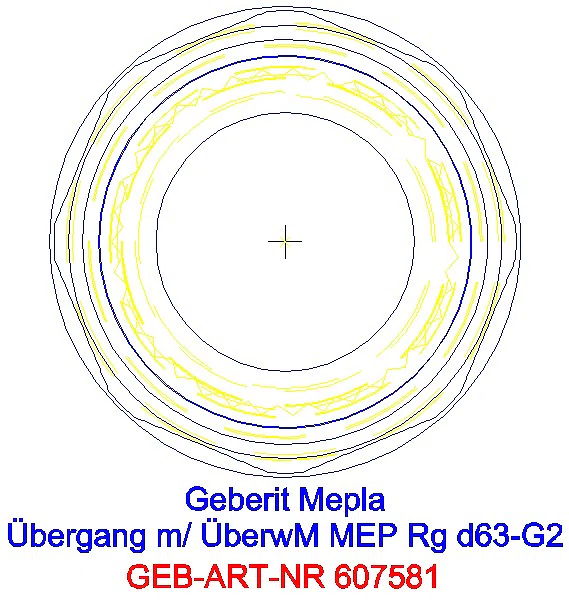 GE Mepla Übergang mit Überwurfmutter Rg d63-G2_607.581.00.5_L