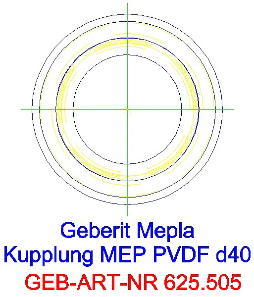 GE Mepla Kupplung PVDF d40_625.505.00.5_L