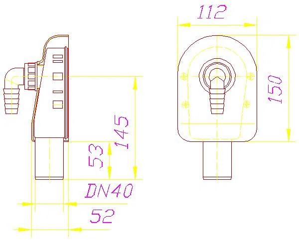 DALLMER Waschgeräte-Siphon HL 410, DN 40