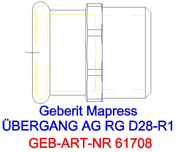 GE Mapress Kupfer Übergang mit AG Rg d28-R1_61708_A