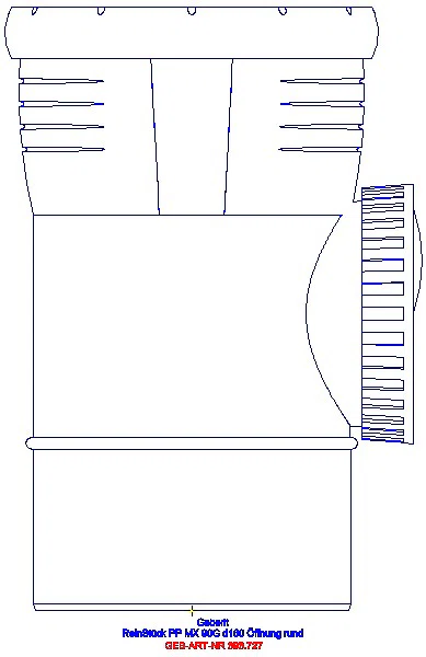 GE Silent-Pro Reinigungsstück 90Gr mit runder Serviceöffnung d160mm_393.727.14.1_L