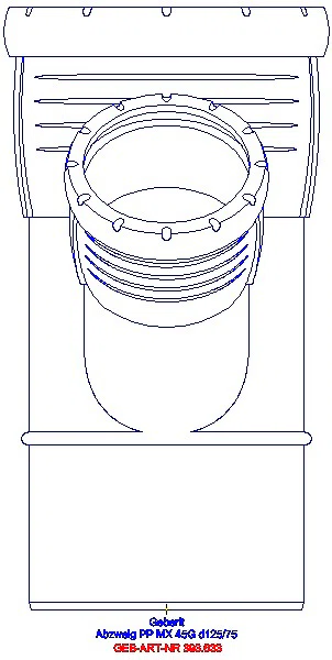 GE Silent-Pro Abzweig 45Gr d125/75_393.633.14.1_A
