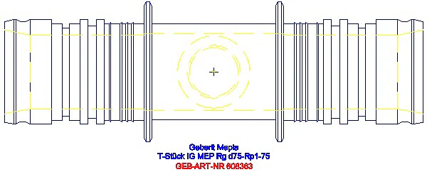 GE Mepla T-Stück mit IG Rg d75-Rp1-75_608.363.00.5_G