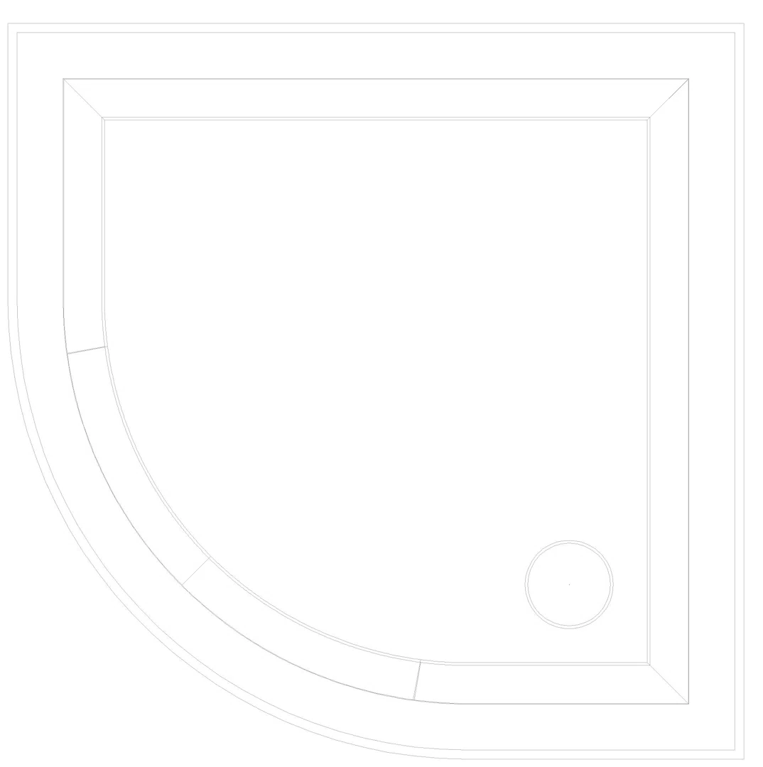 KALDEWEI ZIRKON MIT WANNENTRÄGER Duschfläche, 800x800x32 mm, Modell-Nr: 600-2