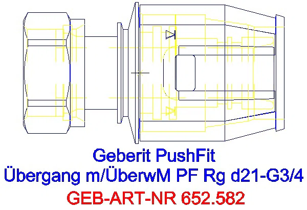 GE PushFit Übergang mit Überwurfmutter Rg d25-G3/4_652.582.00.1_L