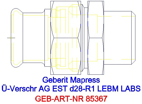 GE Mapress Edelstahl Übergangsverschr. mit AG ÜM ESt (LABS-frei) d28-R1_85367_G