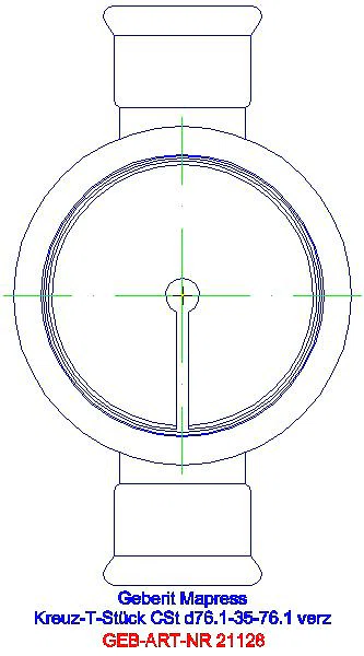 GE Mapress C-Stahl Kreuzstück reduziert d76,1-35-76,1_21128_L