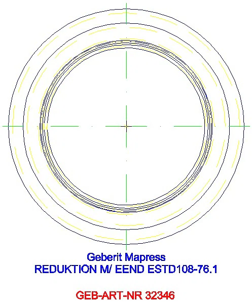 GE Mapress Edelstahl Reduktion mit Einschubende d108-76,1_32346_A