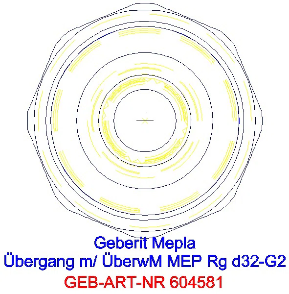 GE Mepla Übergang mit Überwurfmutter Rg d32-G2_604.581.00.5_L