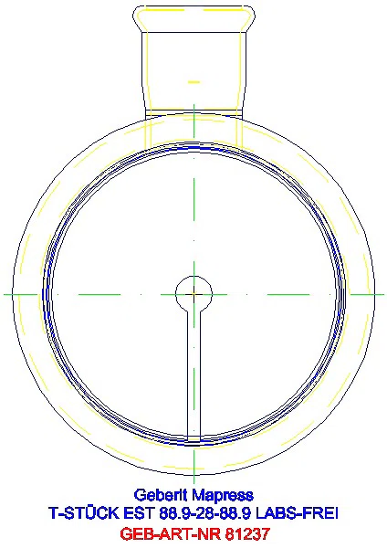 GE Mapress Edelstahl T-Stück reduziert (LABS-frei) d88,9-28-88,9_81237_L