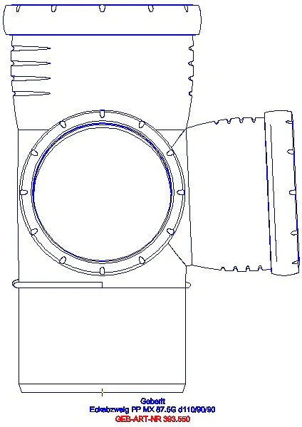 GE Silent-Pro Eckabzweig 87,5Gr d110/90/90_393.550.14.1_L