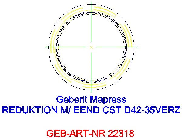GE Mapress C-Stahl Reduktion mit Einschubende d42-35 verzinkt_22318_A