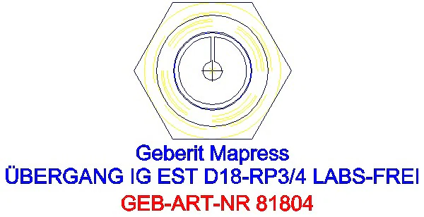 GE Mapress Edelstahl Übergang mit IG (LABS-frei) d18-Rp3/4_81804_L