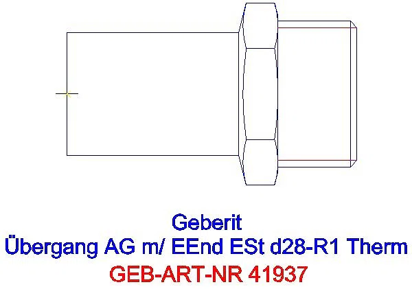 GE Mapress Therm Übergang mit AG und Einschubende d28-R1_41937_G
