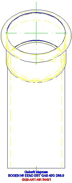 GE Mapress Edelstahl Bogen 45Gr d88,9 mit Einschubende (Gas)_34451_L