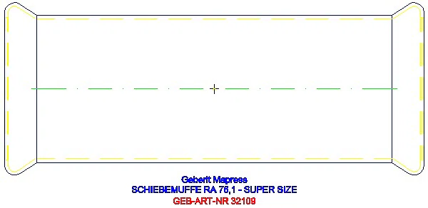 GE Mapress Edelstahl Schiebemuffe d76,1_32109_G