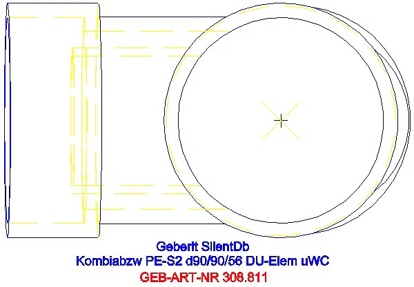 GE Silent-db20 Kombibogenabzweig 88,5Gr d90/90/56_308.811.14.1_G