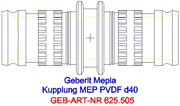 GE Mepla Kupplung PVDF d40_625.505.00.5_G