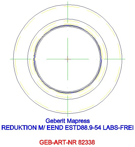 GE Mapress Edelstahl Reduktion mit Einschubende (LABS-frei) d88,9-54_82338_A