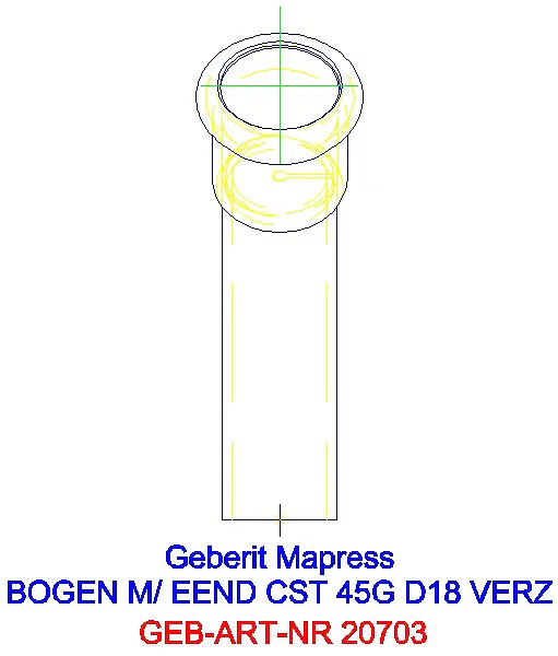 GE Mapress C-Stahl Bogen 45Gr mit Einschubende d18 verzinkt_20703_L