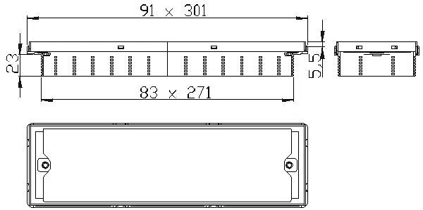 DALLMER Duschrinne CeraFrame Connect, Edelstahl matt, 300 x 90 mm
