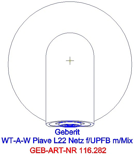 GE Waschtischarmatur Piave, Wandmontage mit UP-Funktion Netz L 22cm mit Mischer_116.282.21.1_A