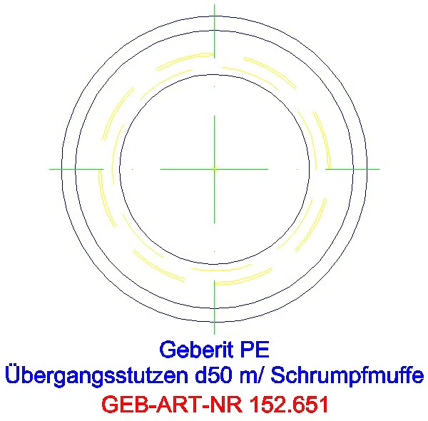 GE PE Übergangsstutzen mit Schrumpfmuffe d50/di60_152.651.16.1_G