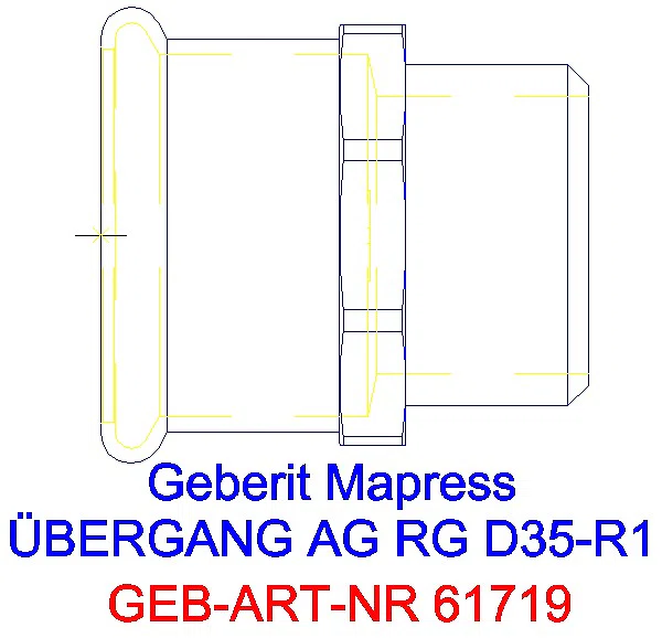GE Mapress Kupfer Übergang mit AG Rg d35-R1_61719_G