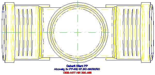 GE Silent-PP Bogenabzweigung 87,5Gr zweifach d90/90_390.466.14.1_G
