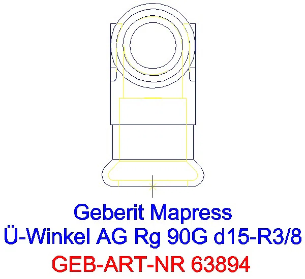 GE Mapress Kupfer Übergangswinkel 90Gr mit AG Rg d15-R3/8_63894_L